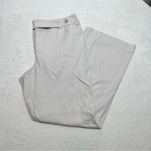 Ann Taylor Signature Petite Striped Wide Straight Leg Dress Pants E14